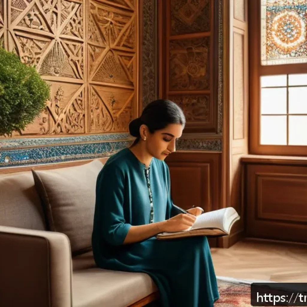 자서전적 치료법의 필수 참고 자료 목록 - A serene therapy room scene in Istanbul featuring a diverse Turkish adult woman sitting comfortably ...