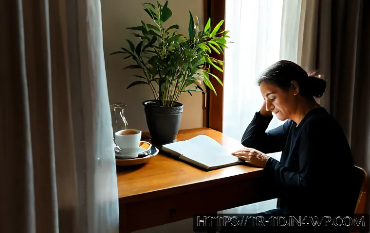 Home 17 자서전적 치료법의 개인적 성장 사례 - Photorealistic personal growth scene in a warm Istanbul apartment, a middle-aged Turkish woman sitti...