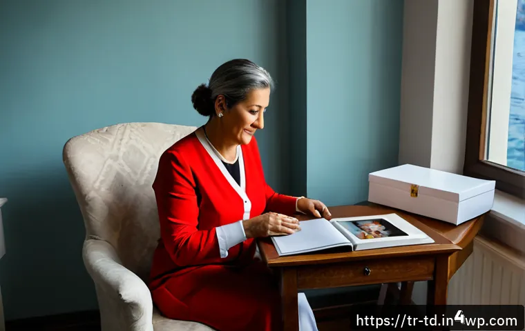 Home 17 자서전적 치료법과 자아 존중감의 관계 - Photorealistic therapy session in a warm Istanbul counseling office, a confident Turkish woman in he...